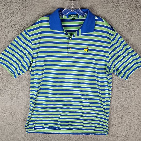 Masters Peter Millar Polo Shirt Mens Large Regular Fit Short Sleeve Performance - Picture 1 of 9